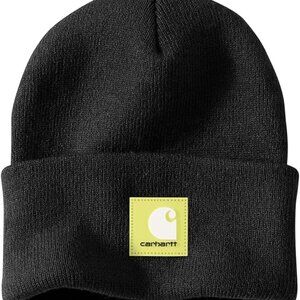 Carhartt Knit Rubber Patch Beanie Black NWT